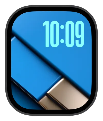 Blocks collection Apple Watch face — Blue Silver by Watch Luxe