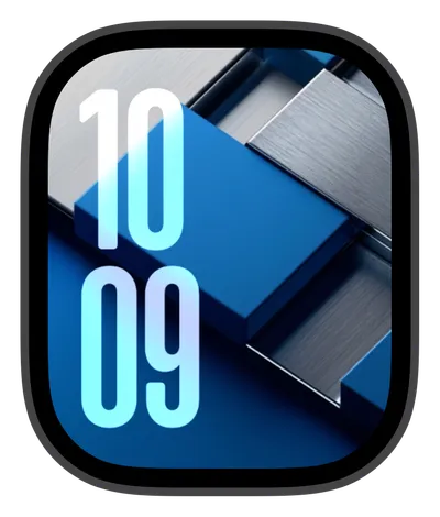 Blocks collection Apple Watch face — Blue Stack by Watch Luxe