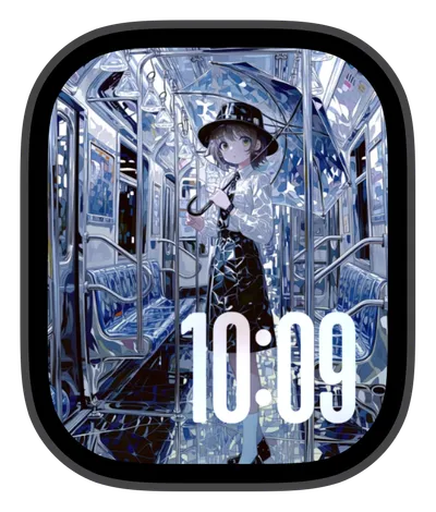 photo Apple Watch face — Blue Umbrella by Watch Lux