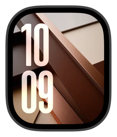 Blocks collection Apple Watch face — Bronze Strata by Watch Luxe