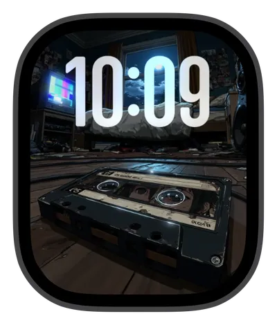 Retro Apple Watch face — Cassette Night by Watch Lux