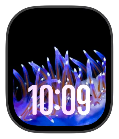 Premium Apple Watch face — Coral Ink Bloom by Watch Luxe