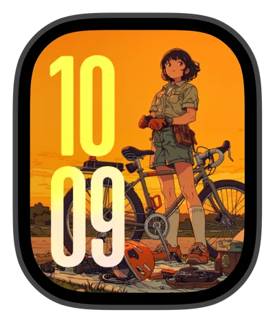 photo Apple Watch face — Cycling Sunset by Watch Lux