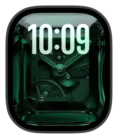 Gems collection Apple Watch face — Emerald Gear by Watch Luxe