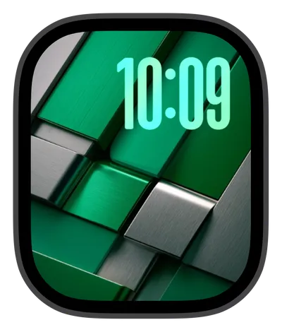 Blocks collection Apple Watch face — Emerald Weave by Watch Luxe