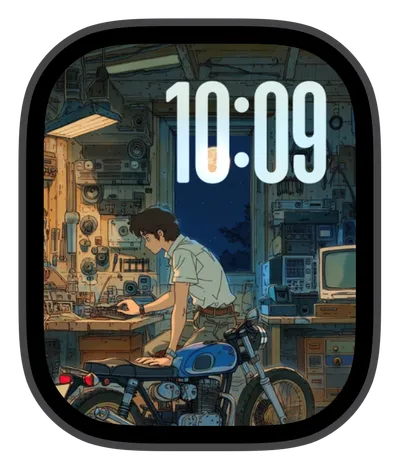 photo Apple Watch face — Garage Workshop by Watch Lux