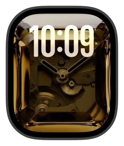Gems collection Apple Watch face — Golden Gears by Watch Luxe