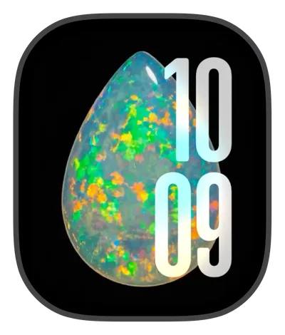 Opals collection Apple Watch face — Green Shard by Watch Luxe