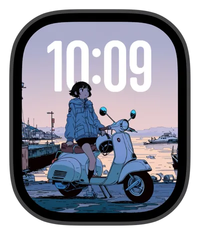 photo Apple Watch face — Harbor Vespa by Watch Lux