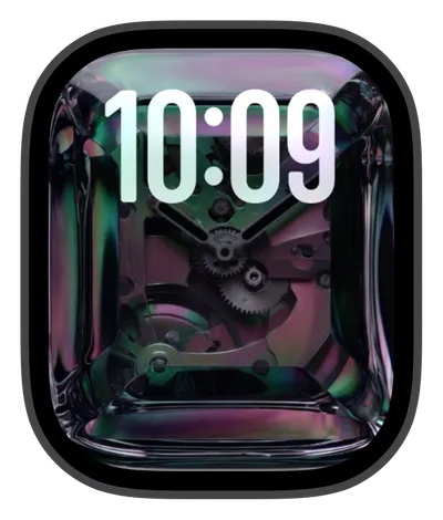 Gems collection Apple Watch face — Iridescent Gears by Watch Luxe