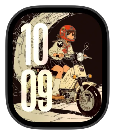 photo Apple Watch face — Lunar Ride by Watch Lux