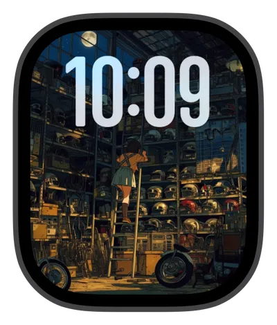 photo Apple Watch face — Midnight Garage by Watch Lux