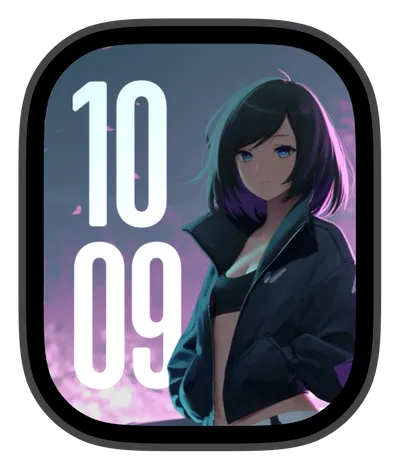 photo Apple Watch face — Neon Gaze by Watch Lux