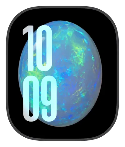 Premium Apple Watch face — Opal Orb by Watch Luxe