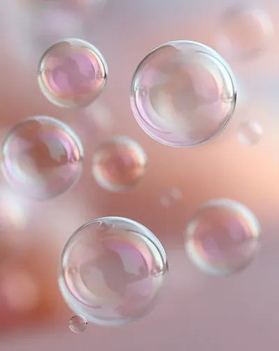 Aesthetic Apple Watch face — Pink Bubbles by Watch Lux