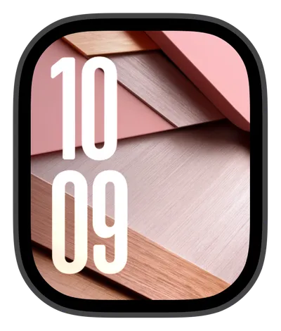Blocks collection Apple Watch face — Pink Wood by Watch Luxe