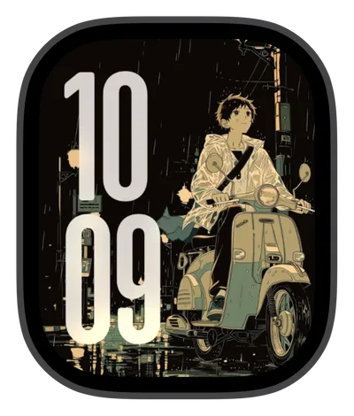 photo Apple Watch face — Rainy Ride by Watch Lux