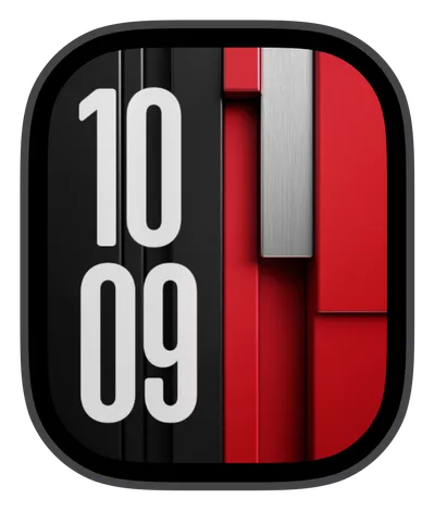 Blocks collection Apple Watch face — Red Shift by Watch Luxe