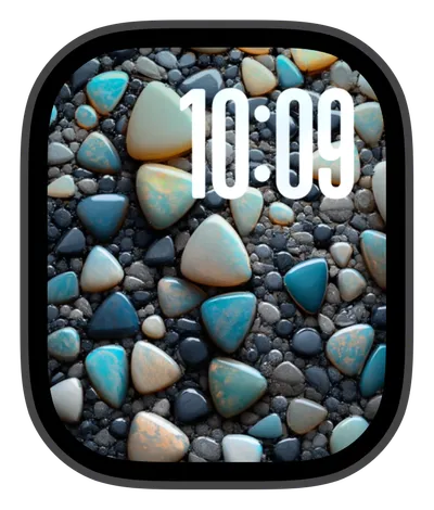 Nature Apple Watch face — River Gemstones by Watch Lux