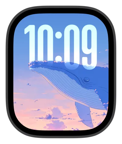 Photo Apple Watch face — Sky Whale by Watch Lux