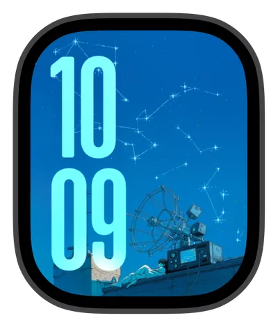 Anime Apple Watch face — Starry Rooftop by Watch Lux