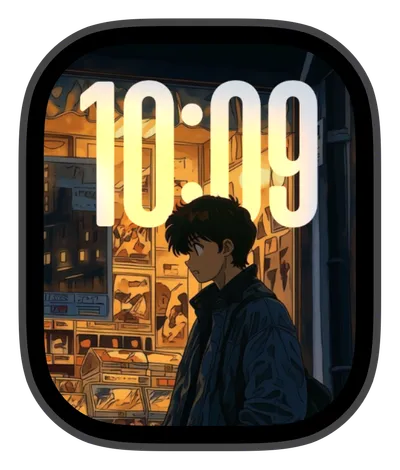 Anime Apple Watch face — Storefront Gaze by Watch Lux