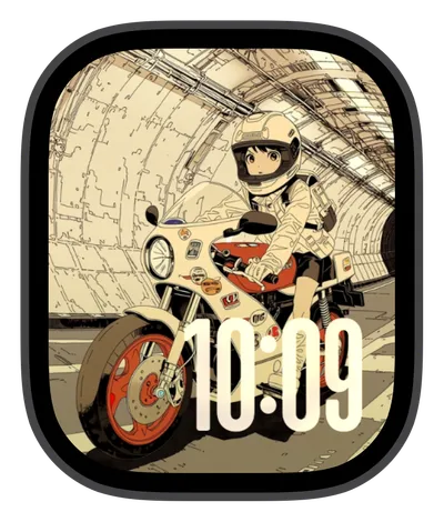 Anime Apple Watch face — Subway Ride by Watch Lux