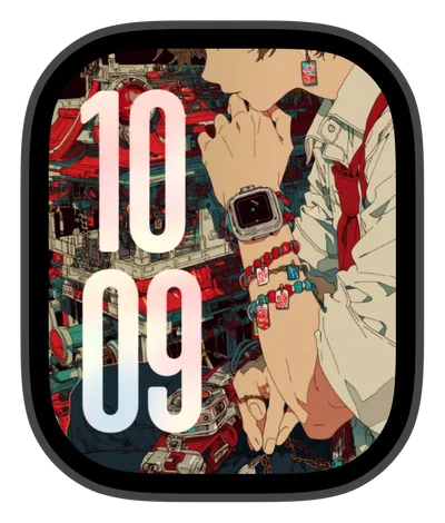 Anime Apple Watch face — Tech Anime by Watch Lux