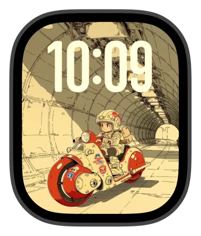 Anime Apple Watch face — Tunnel Rider by Watch Lux