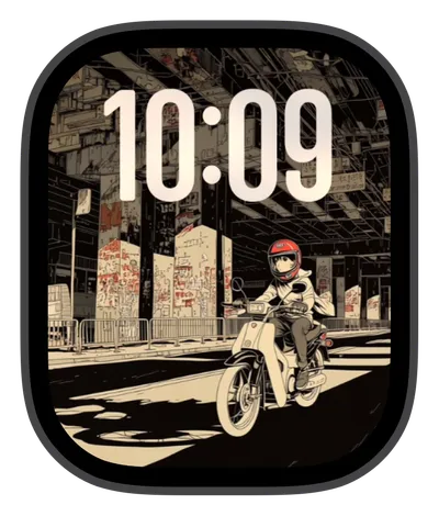 Anime Apple Watch face — Urban Riders by Watch Lux
