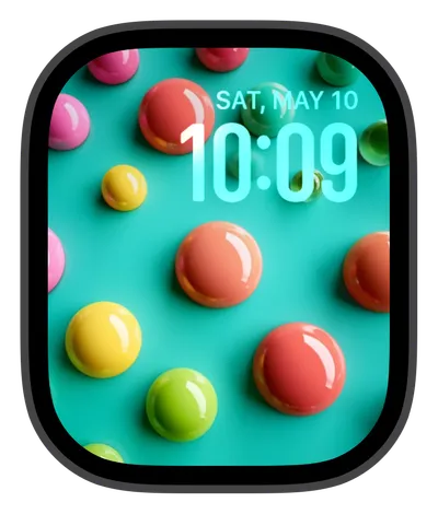 photo Apple Watch face — Vibrant Bubbles by Watch Lux