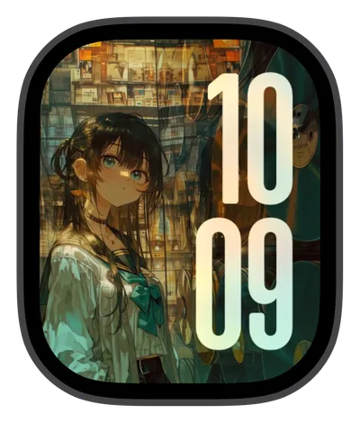 Anime Apple Watch face — Vinyl Girl by Watch Lux