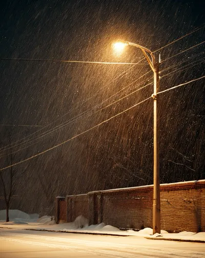 live Apple Watch face — Winter Streetlight by Watch Lux