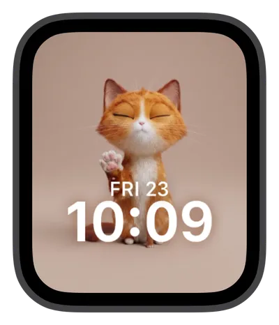 photo Apple Watch face — Zen Kitty by Watch Lux